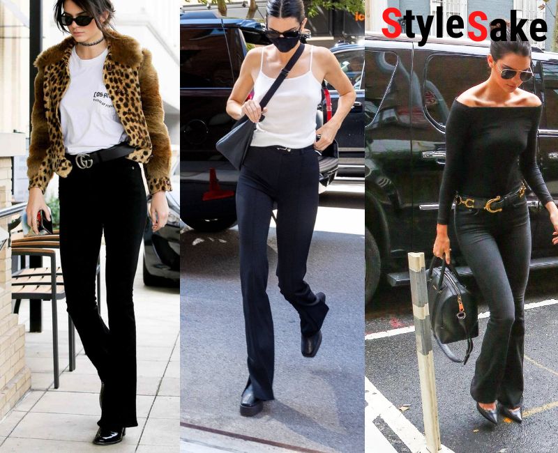 kendall jenner in flare jeans
