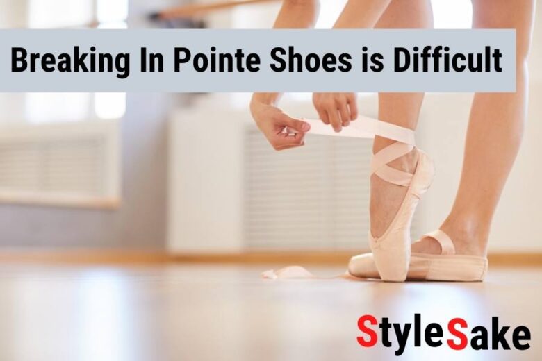 breaking in pointe shoes
