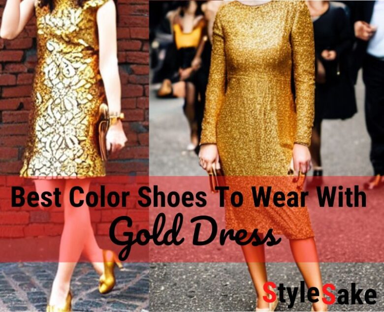 Introducir 55+ imagen gold dress matching shoes - Abzlocal.mx