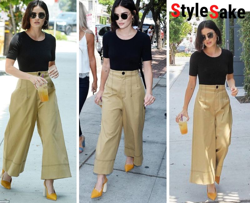 lucy hale in yellow shoes