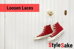 make canvas shoes soft by loosing laces