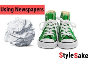 make canvas shoes soft using newspaper stuff