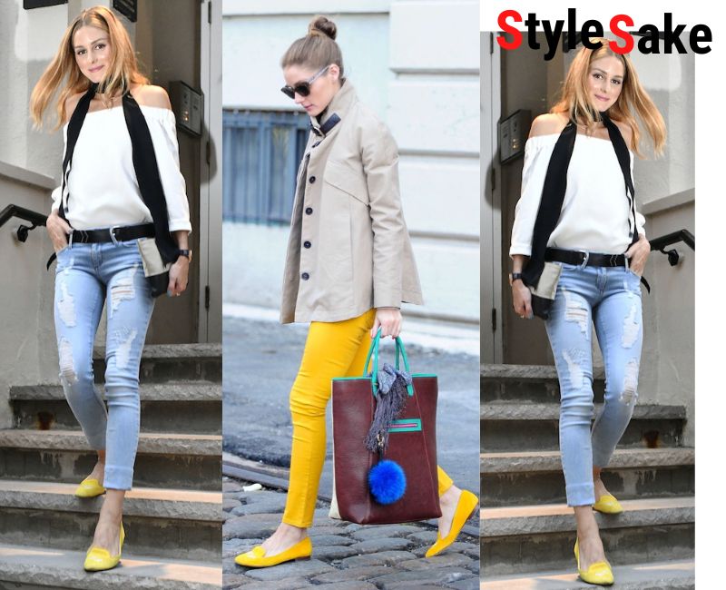 olivia palermo in yellow shoes
