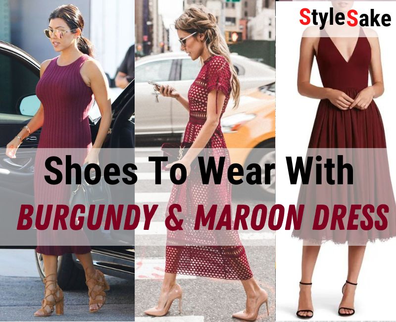 best shoes to wear with burgundy dress
