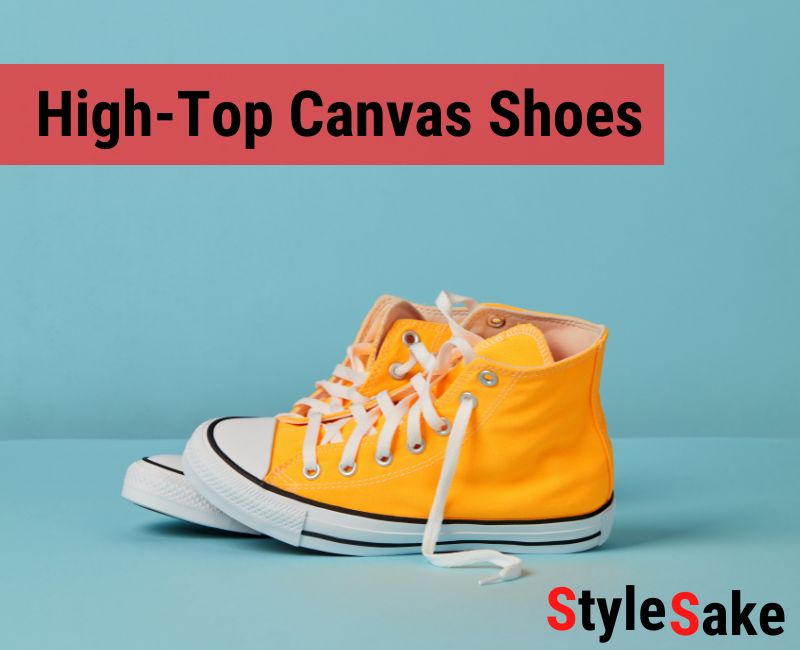 high top canvas shoes