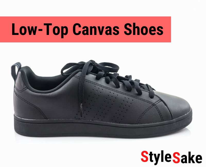 low top canvas sneakers